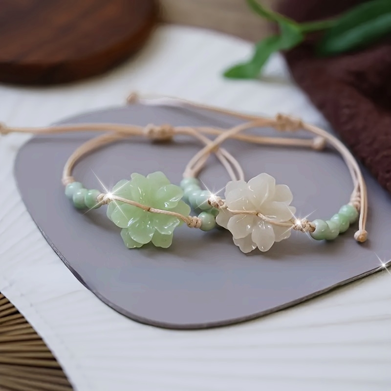 Ceramic Flower Vintage Chinese Ethnic Bracelet